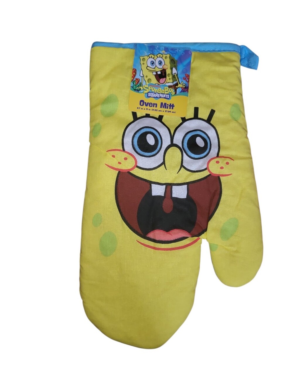 SpongeBob Squarepants Yellow and Blue Kids Oven Mitten